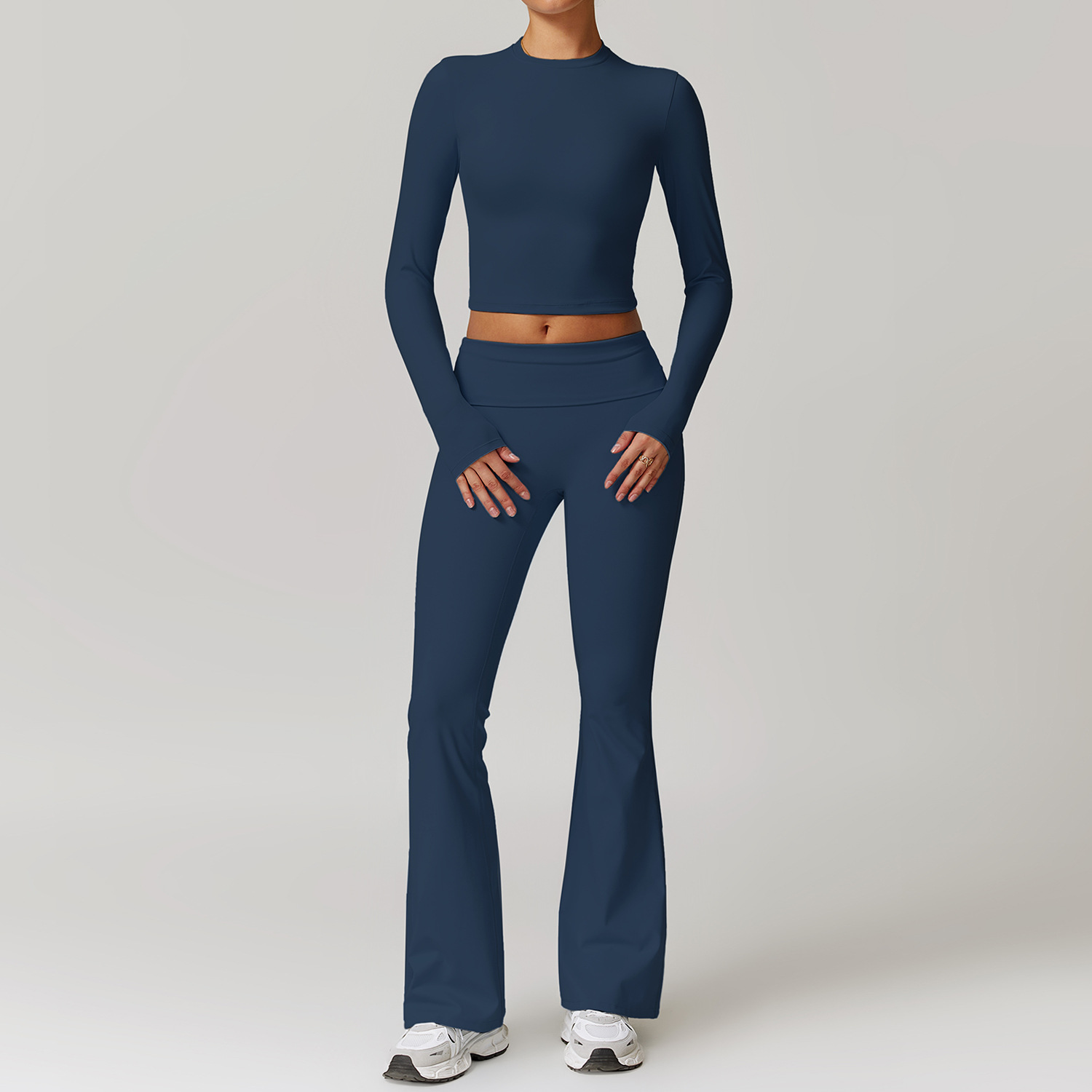 Classic Soft Fabirc Brushed Yoga Flare Sets 3 Options 8886