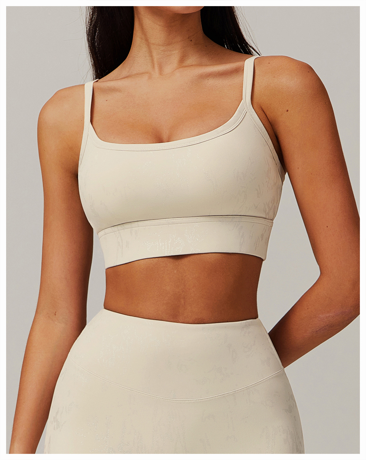 Hot Stamping Soft Fabric Yoga Bra 9140