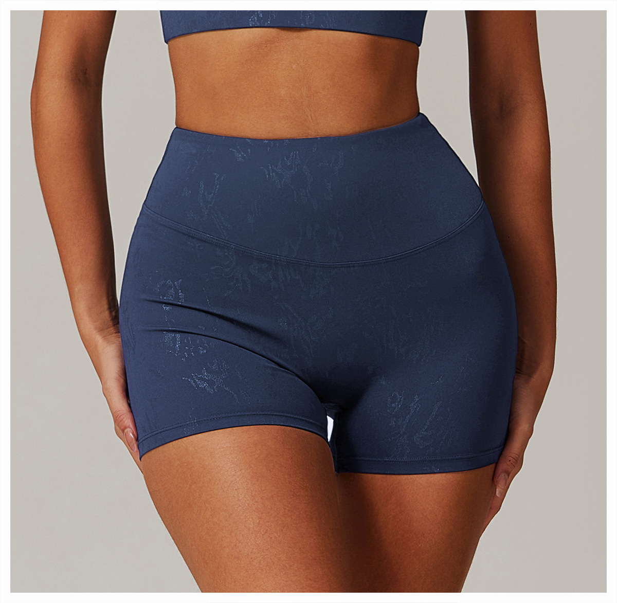 Hot Stamping Soft Fabric Yoga Shorts 9140