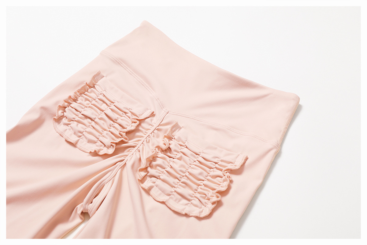 Soft Fabric Pleated Pockets Yoga Sets 4 Options 9139