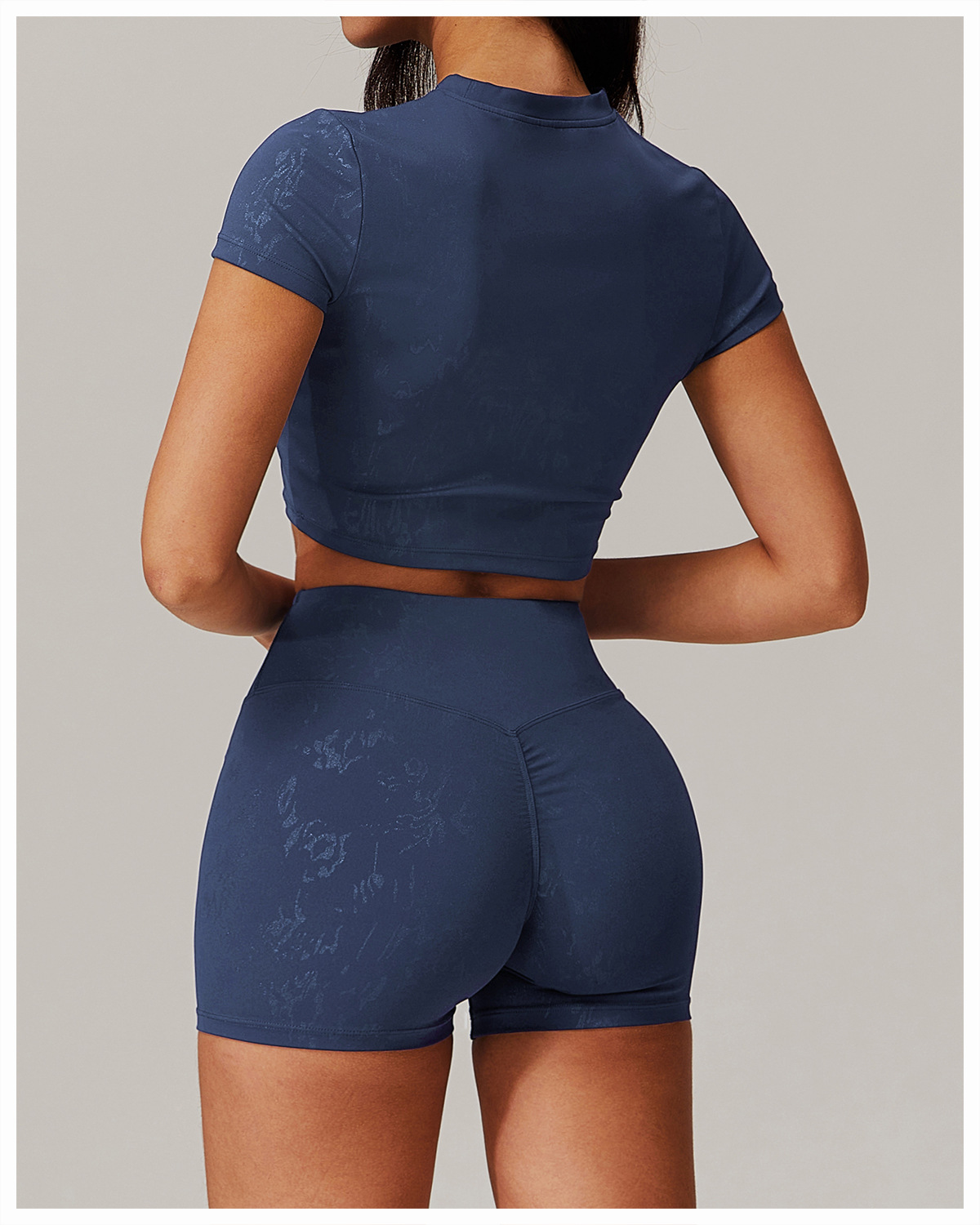 Hot Stamping Soft Fabric Crop Yoga Top 9140