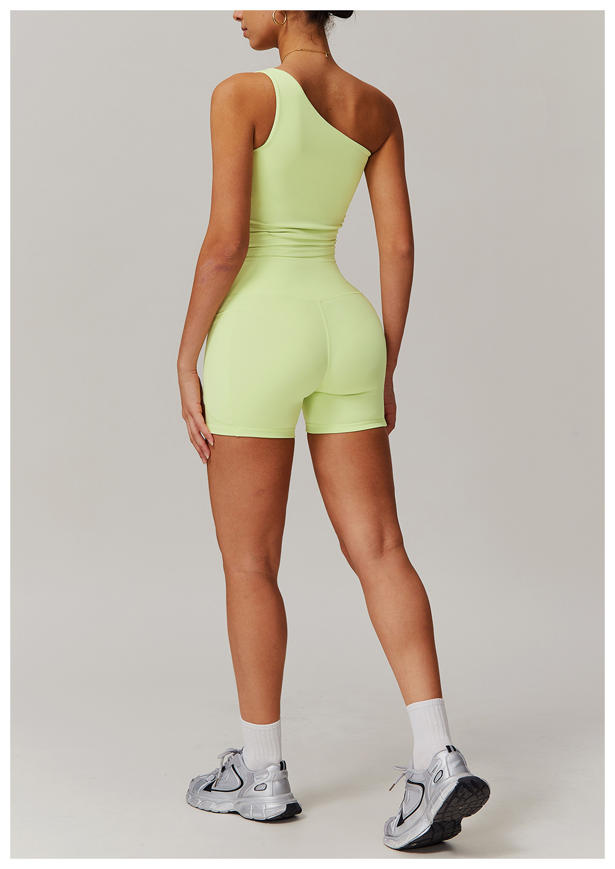 Soft Fabric One Shoulder Yoga Sets 4 Options 8408