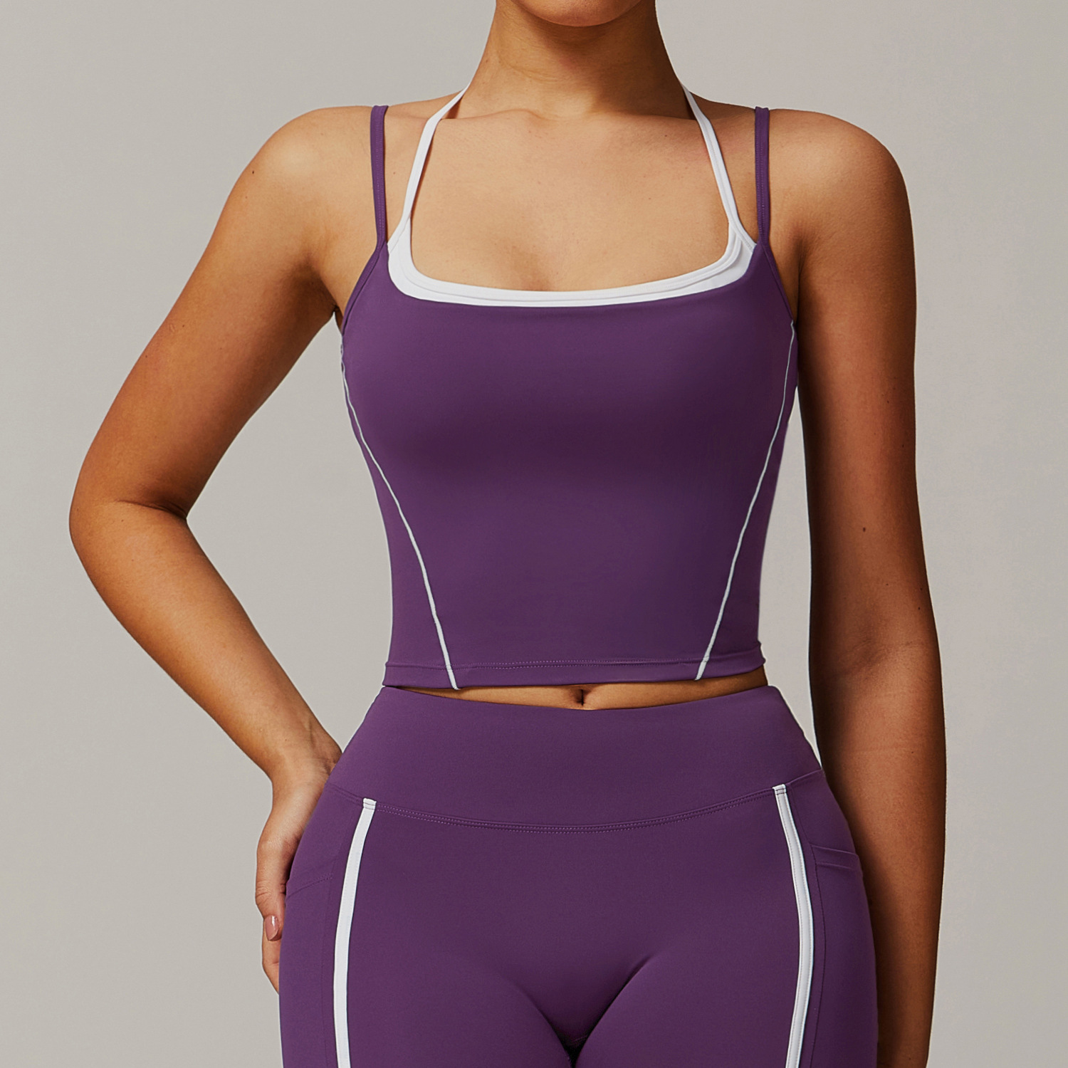 Soft Fabric Sculpted Yoga Vest 5009