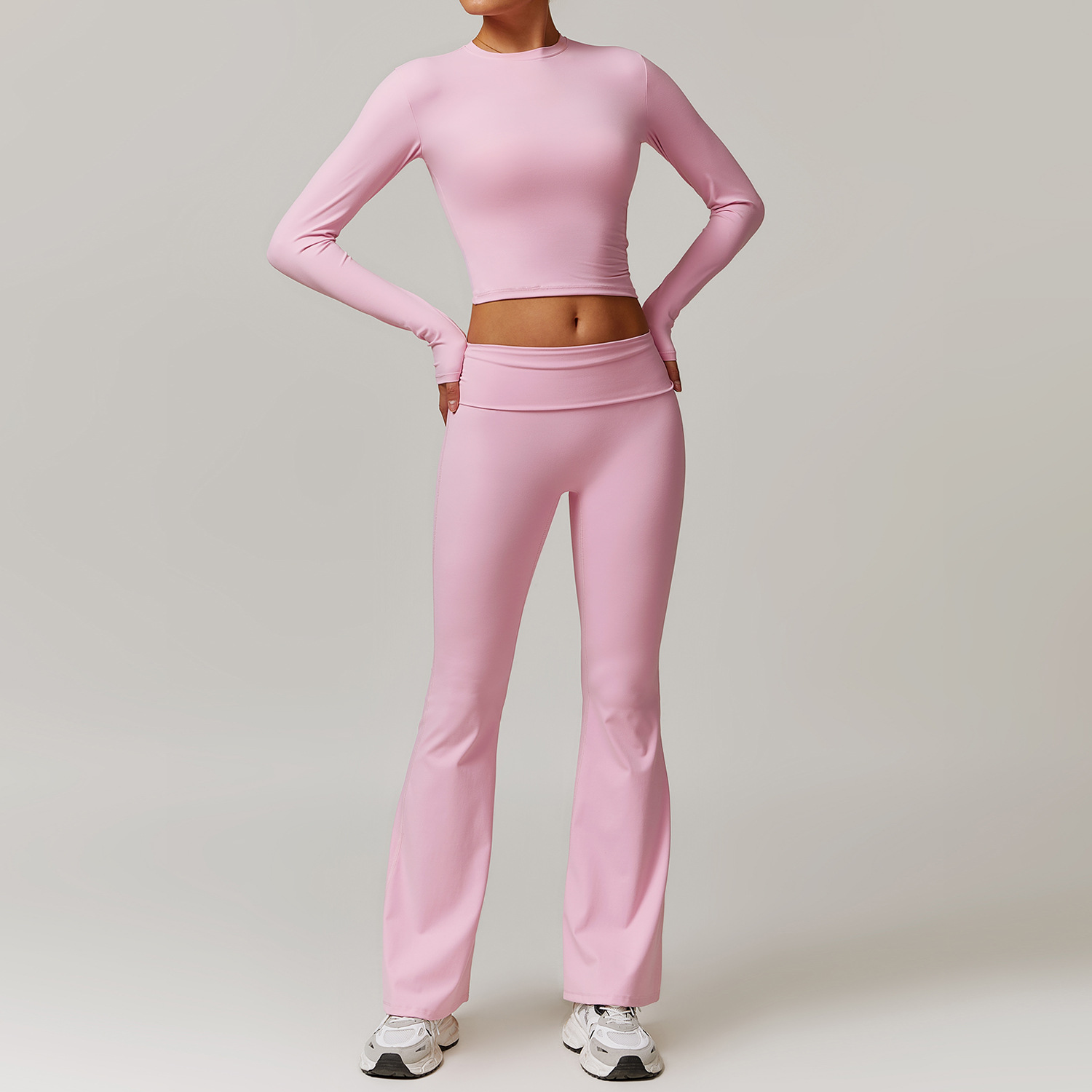 Classic Soft Fabirc Brushed Yoga Flare Sets 3 Options 8886