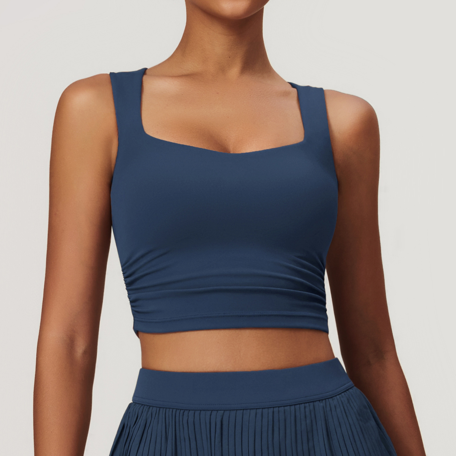 Soft Fabric Widen Straps Yoga Vest 8782