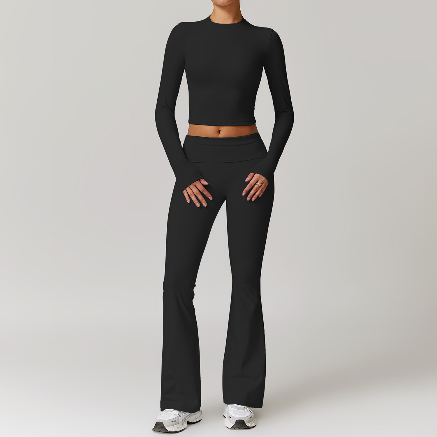 Classic Soft Fabirc Brushed Yoga Flare Sets 3 Options 8886