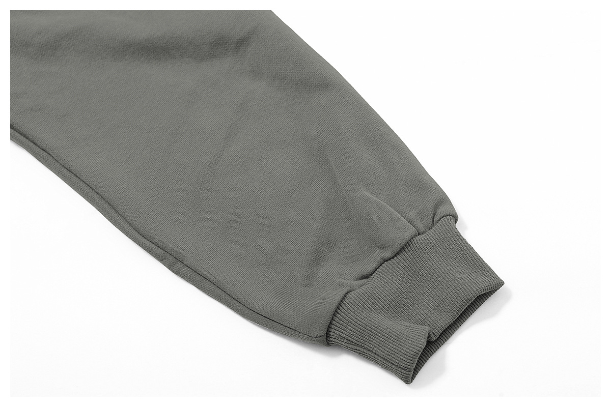 Stand Collar Zip Down Sweatshirt 8936