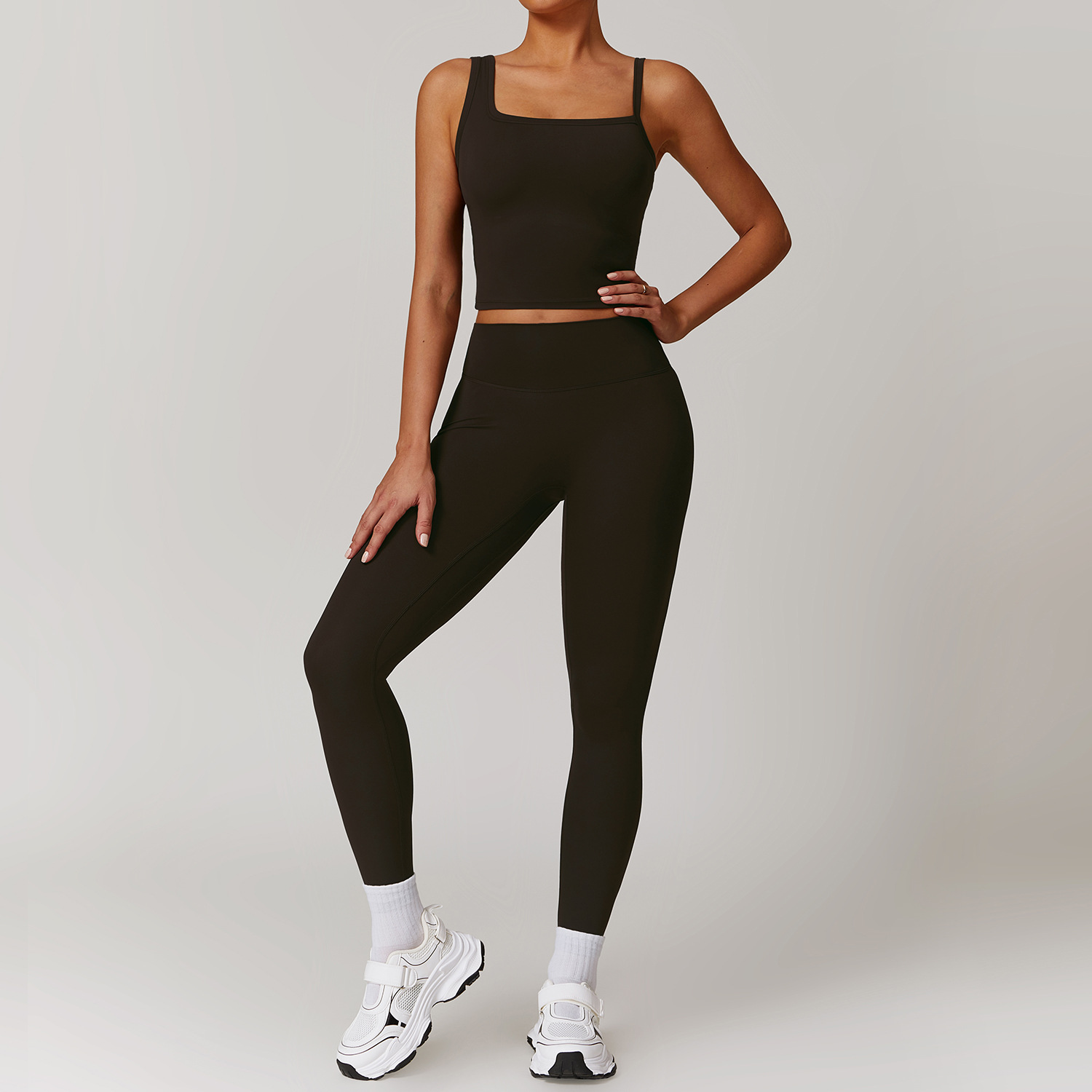 Soft Fabirc Asymmetric Yoga Sets 3 Options 9000