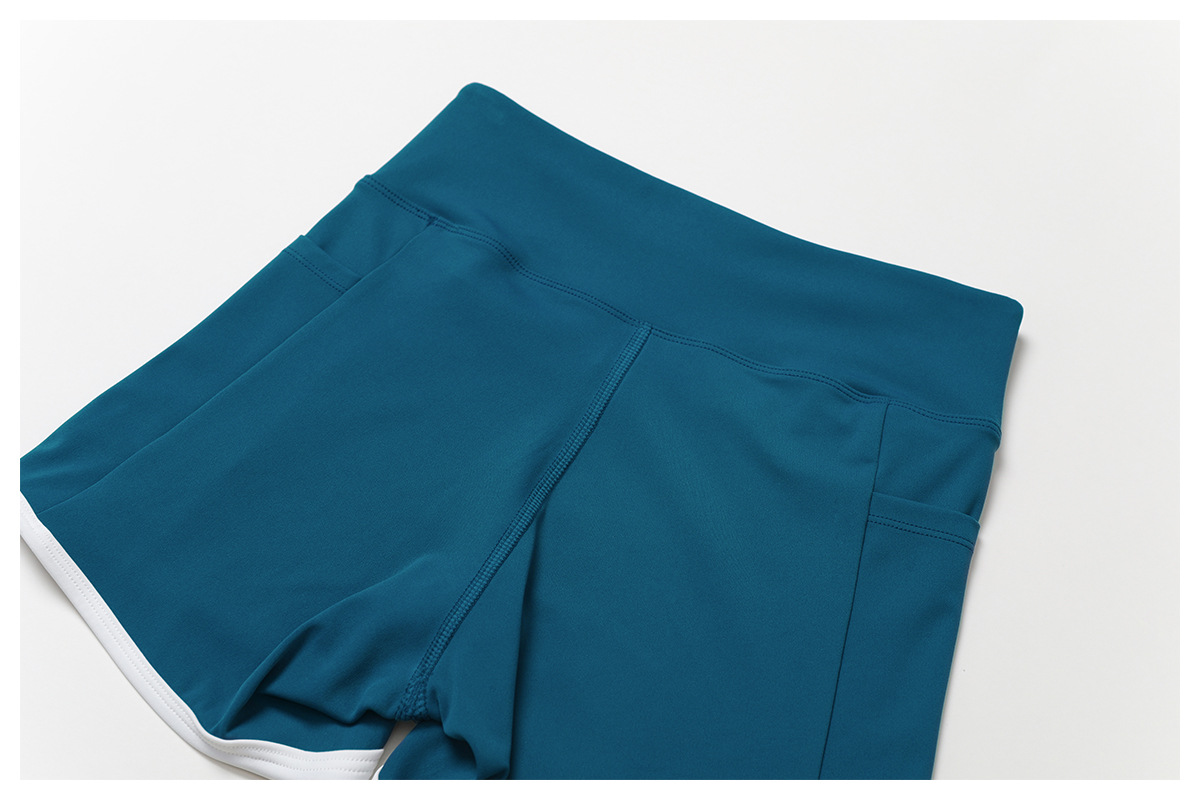 Soft Fabric Sculpted Yoga Shorts With Side Pockets 5009
