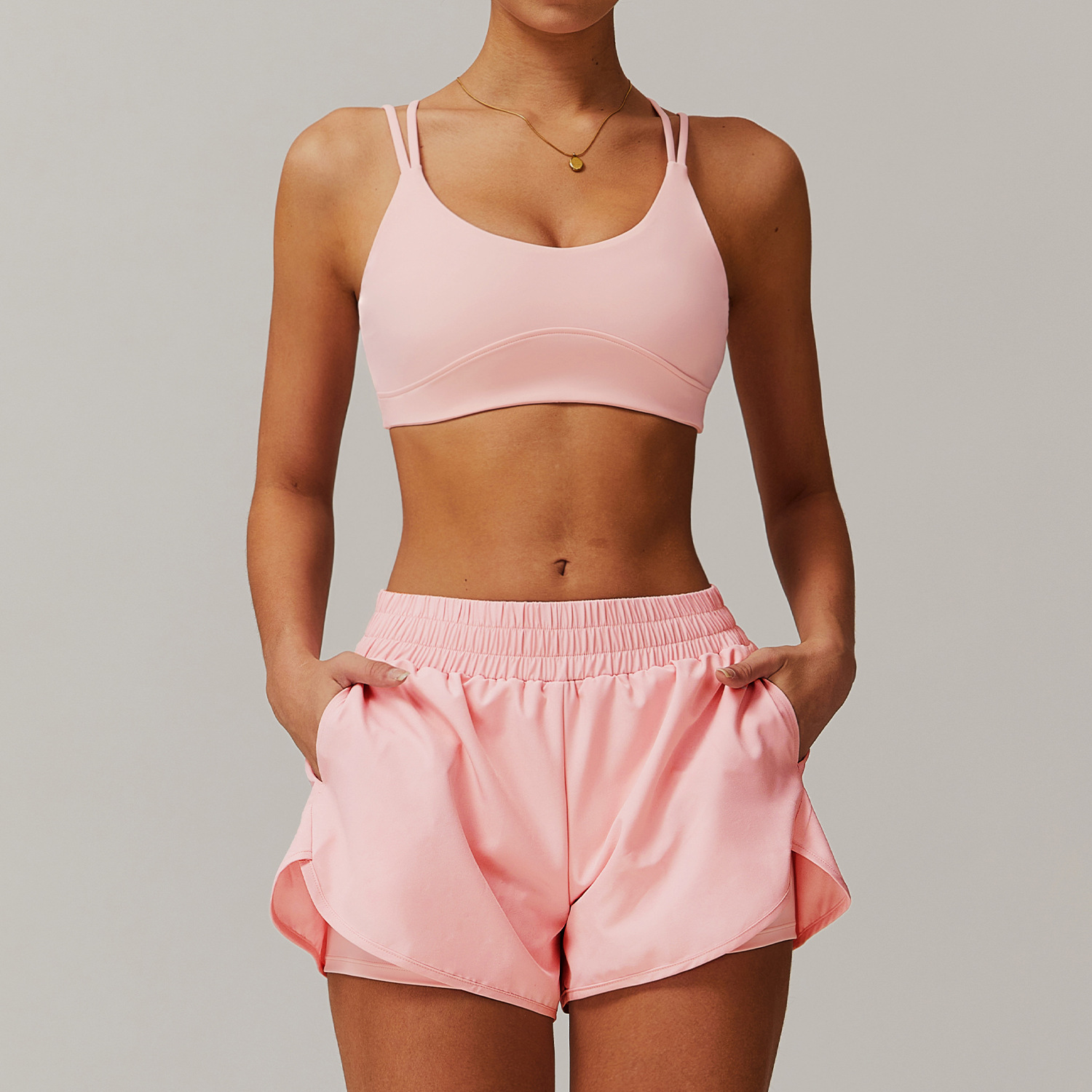 Soft Fabric And Seamless Scrunch Yoga Sets 4001