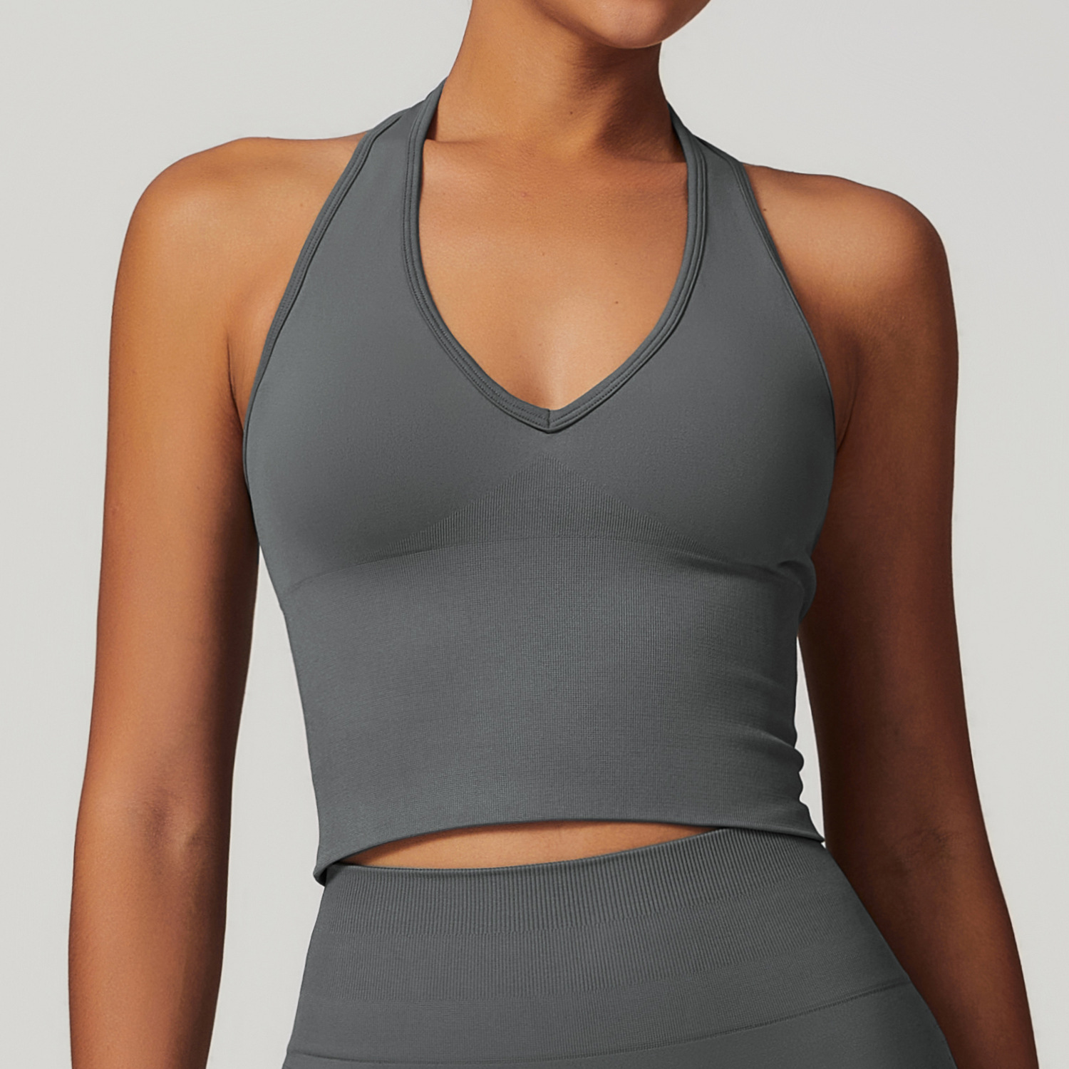 Seamless Halter Yoga Vest 7725
