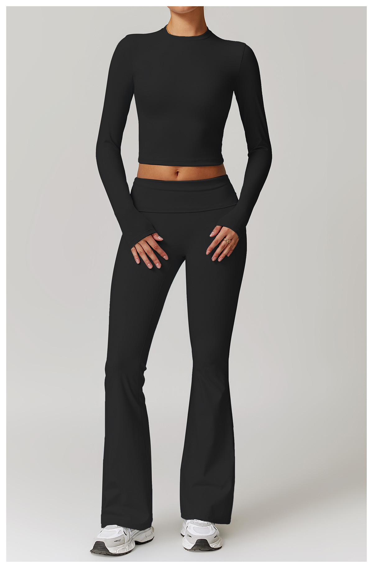 Classic Soft Fabirc Brushed Yoga Flare Sets 3 Options 8886