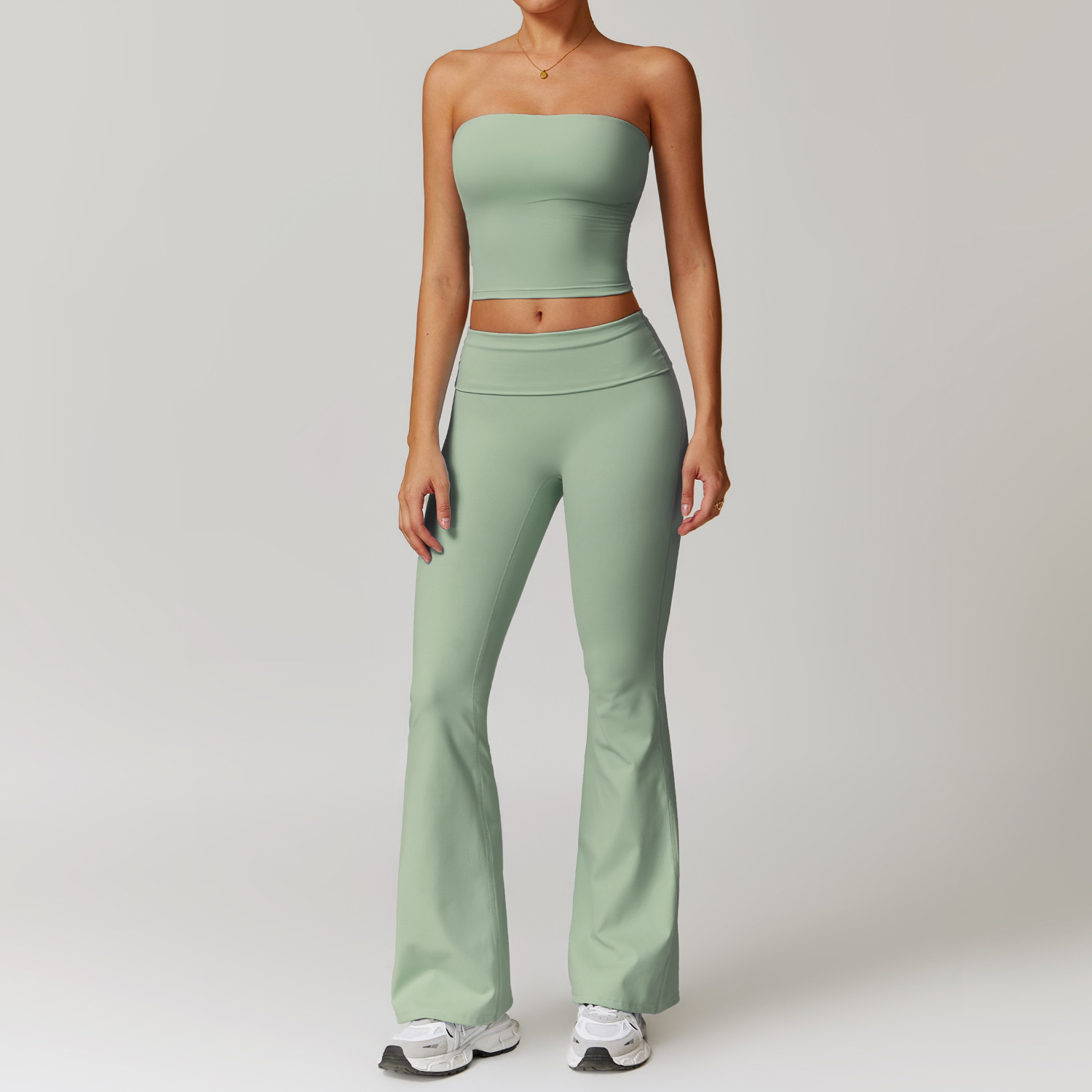 Classic Soft Fabirc Brushed Yoga Flare Sets 3 Options 8886