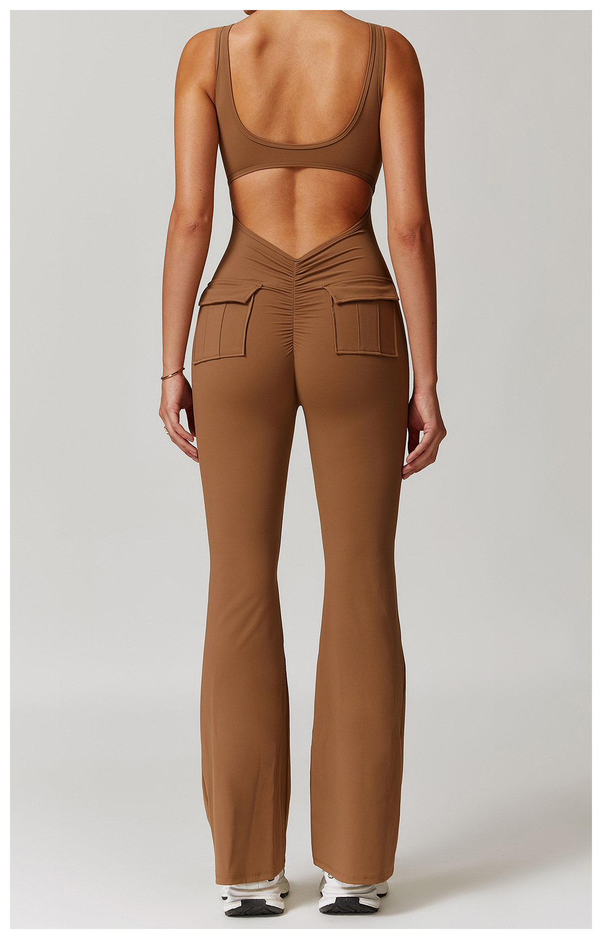 Scrunch Soft Fabric Jumpsuit With Pockects 8902