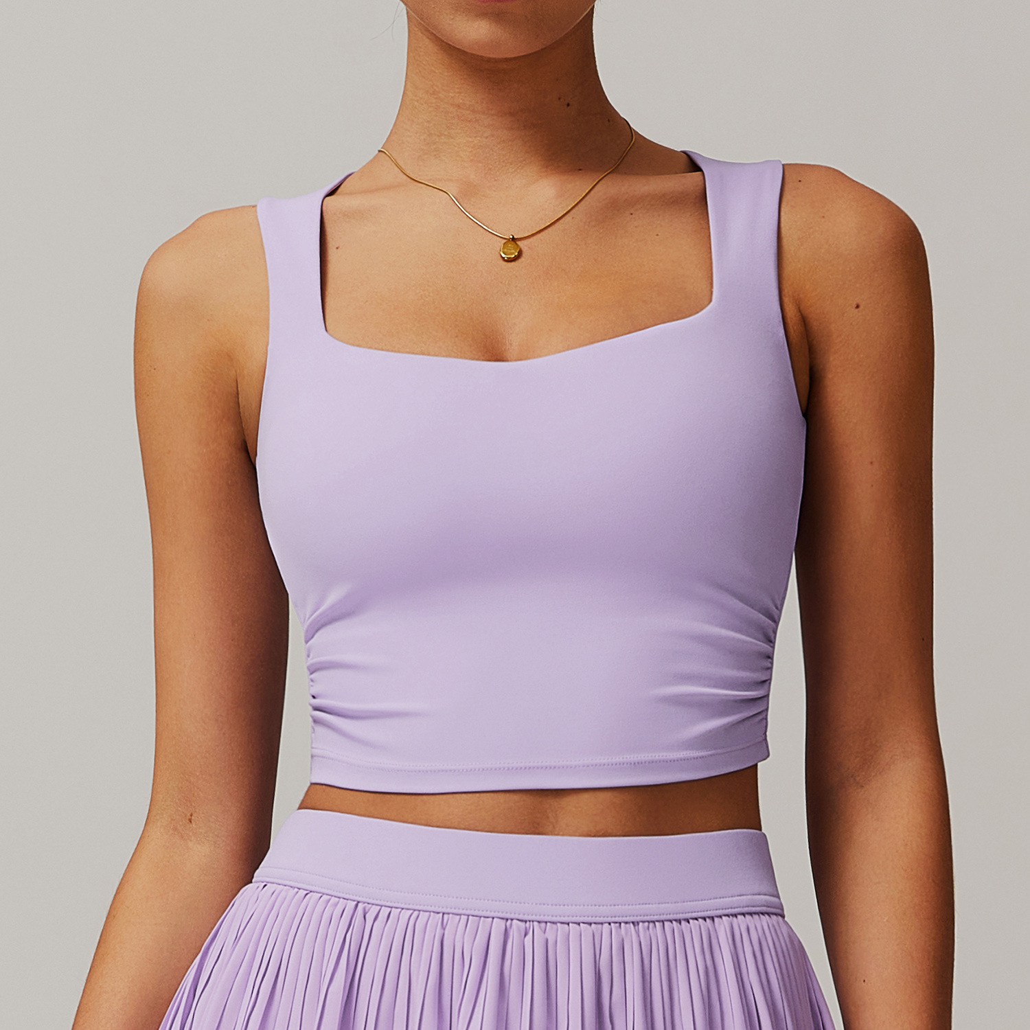 Soft Fabric Widen Straps Yoga Vest 8782