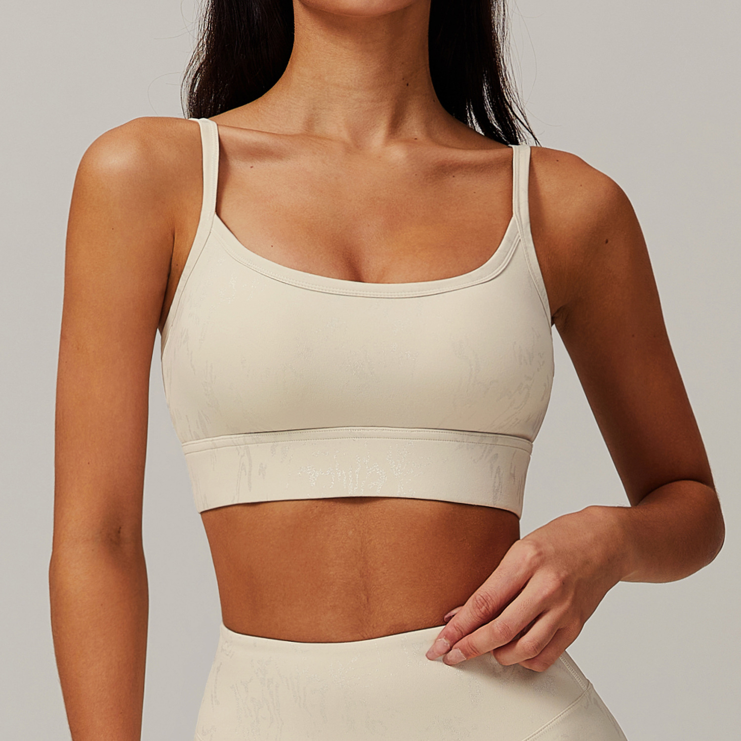 Hot Stamping Soft Fabric Yoga Bra 9140