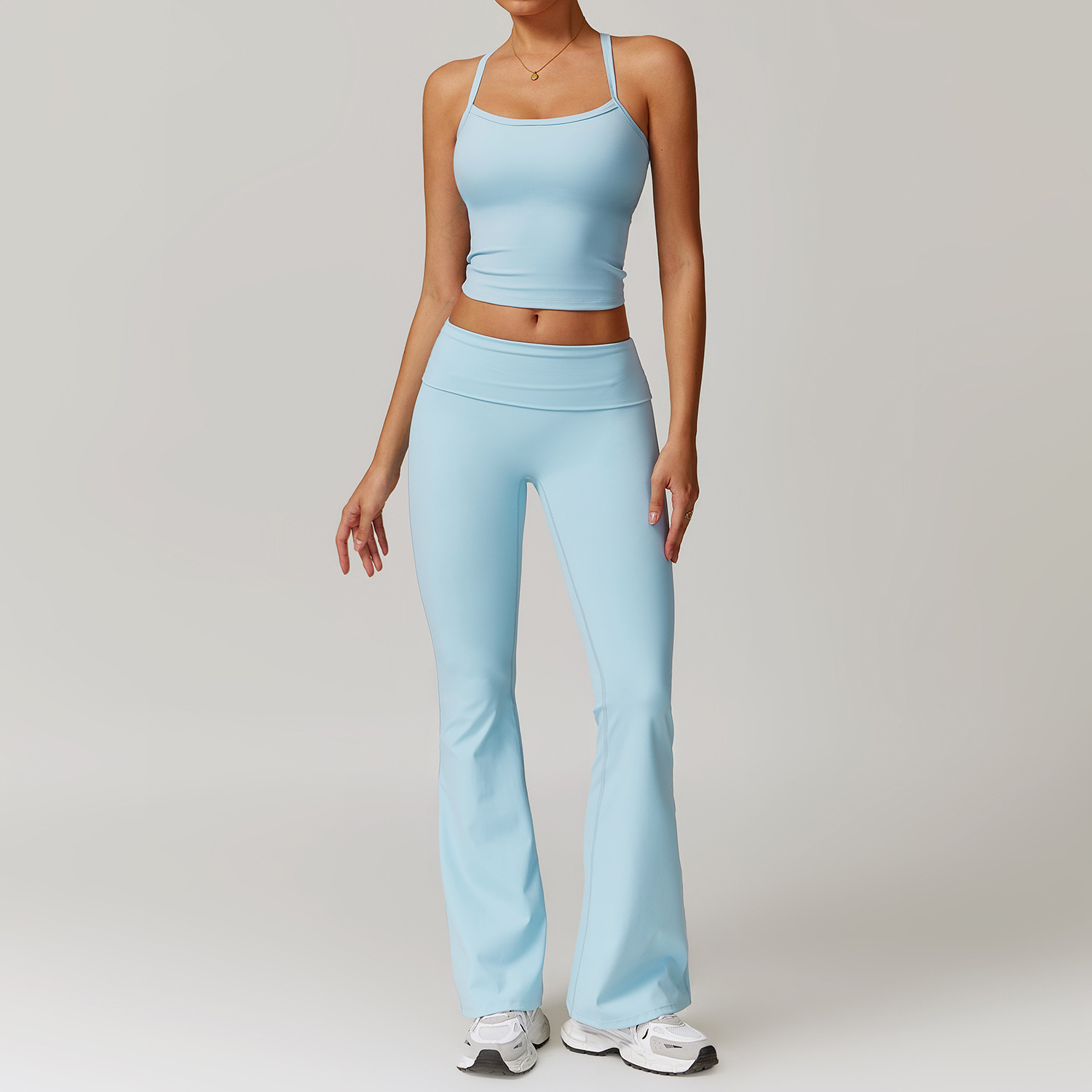 Classic Soft Fabirc Brushed Yoga Flare Sets 3 Options 8886