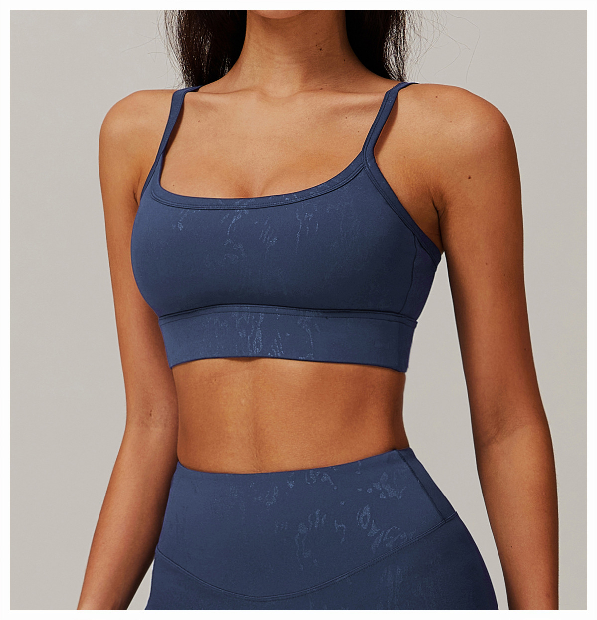 Hot Stamping Soft Fabric Yoga Bra 9140