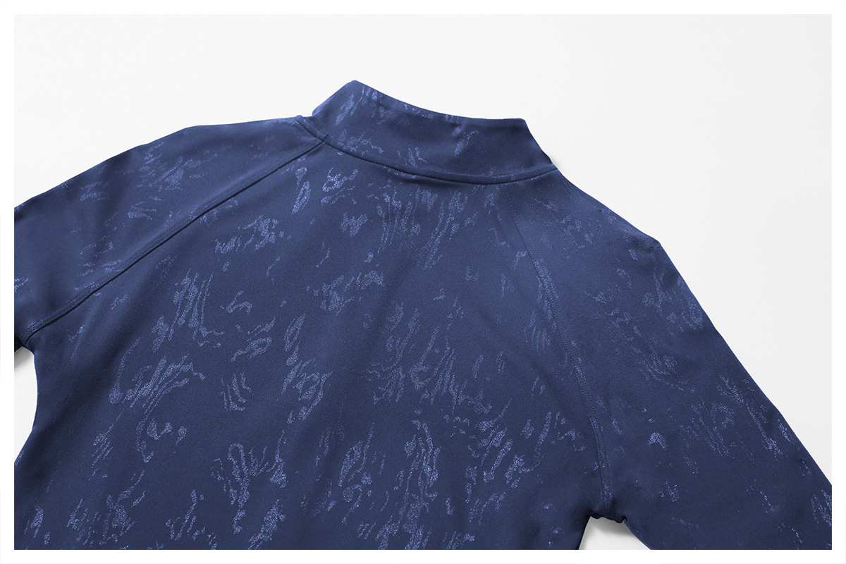 Hot Stamping Soft Fabric Zip Down Yoga Top 9140