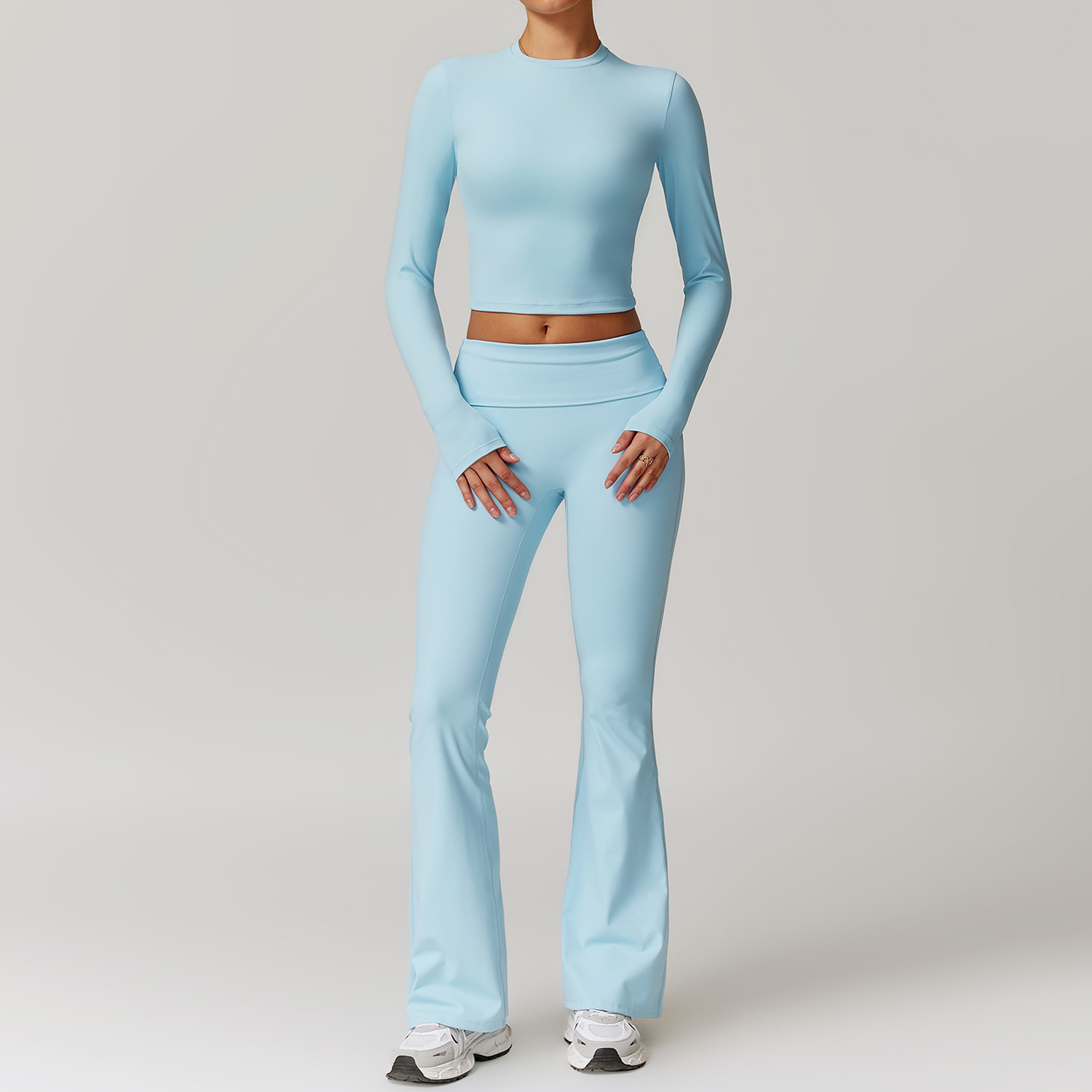 Classic Soft Fabirc Brushed Yoga Flare Sets 3 Options 8886