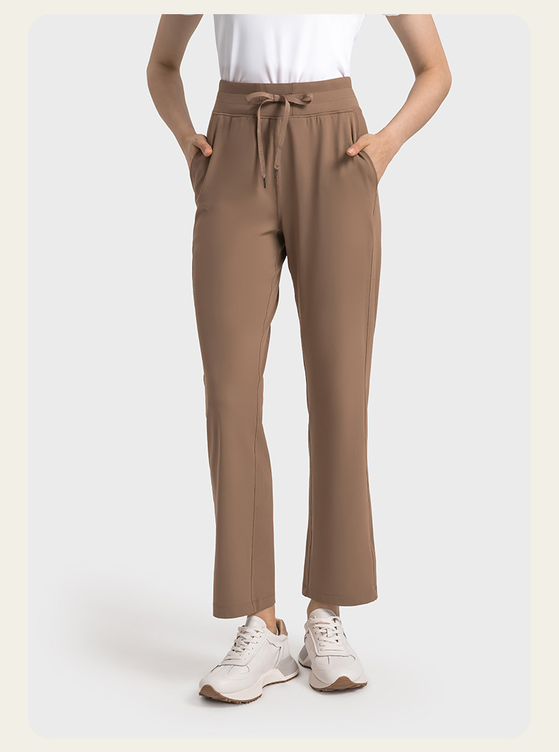 Drawstring High Waist Lift Hip Nude Yoga Pants DP389