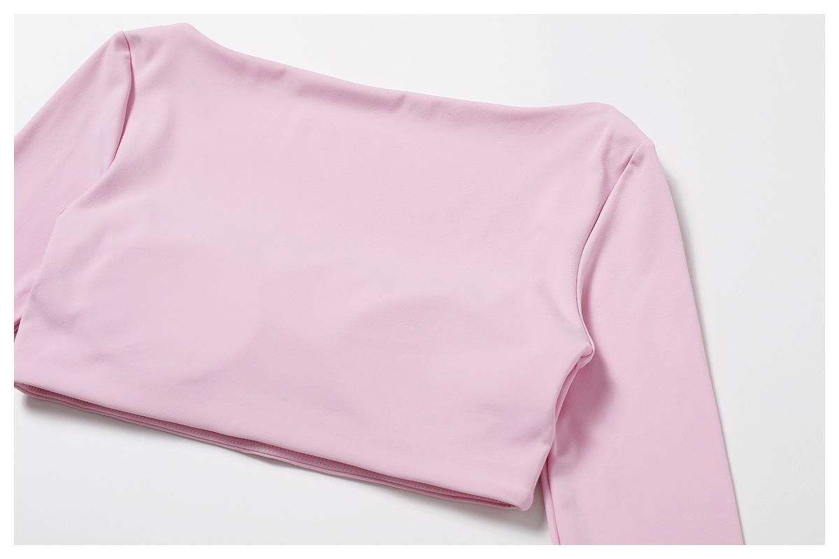 Soft Fabric Long Sleeve Crop Yoga Top 8518