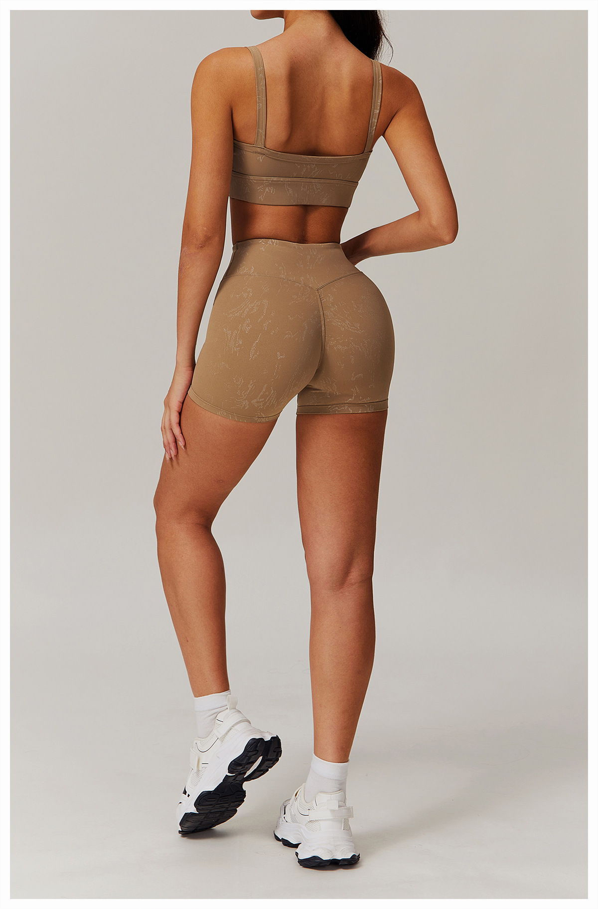 Hot Stamping Soft Fabric Yoga Shorts 9140