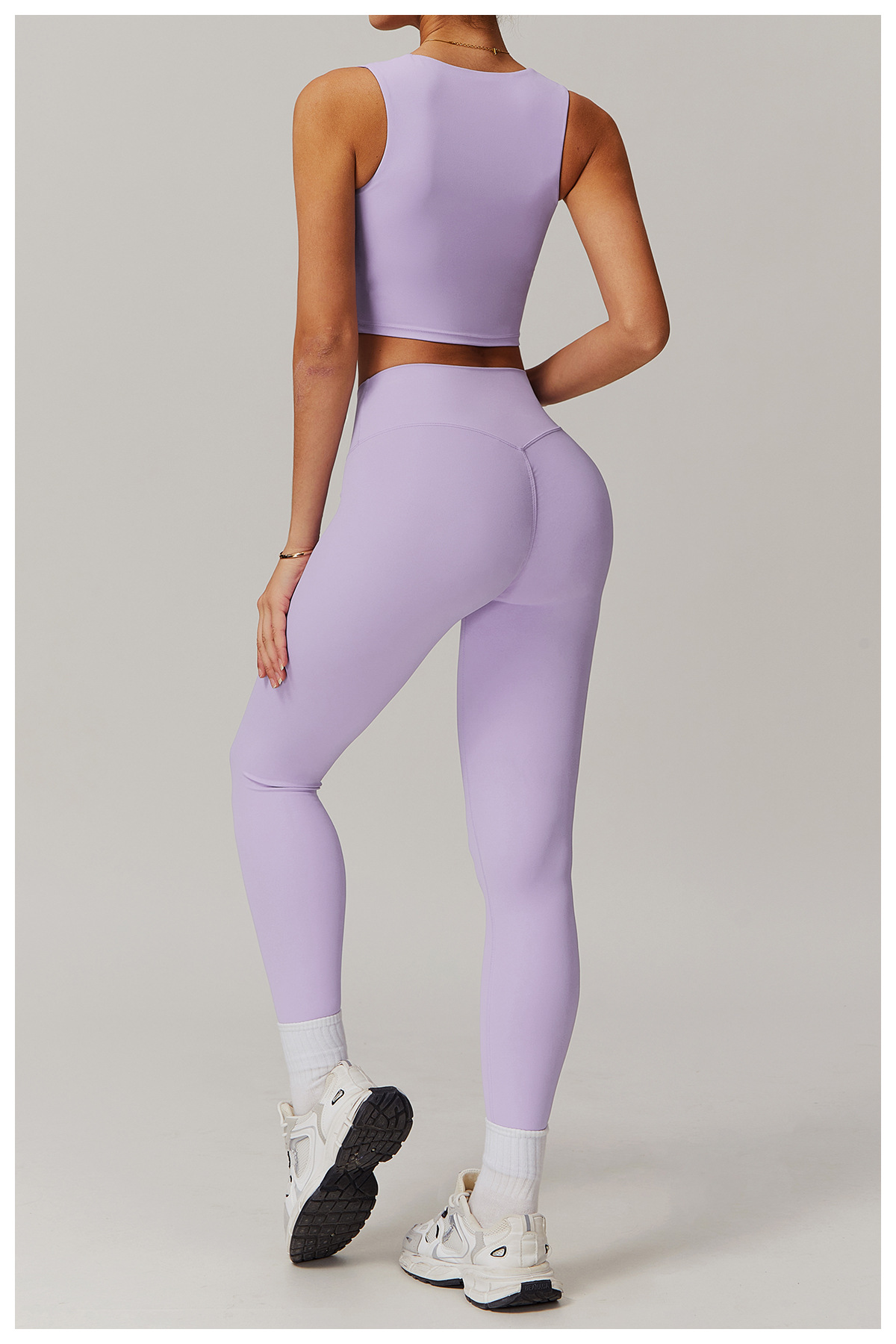 Soft Fabric Twist Pleats Yoga Leggings 9141