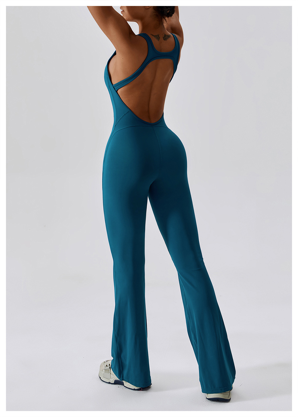 Soft Fabric Flare Jumpsuit 8117