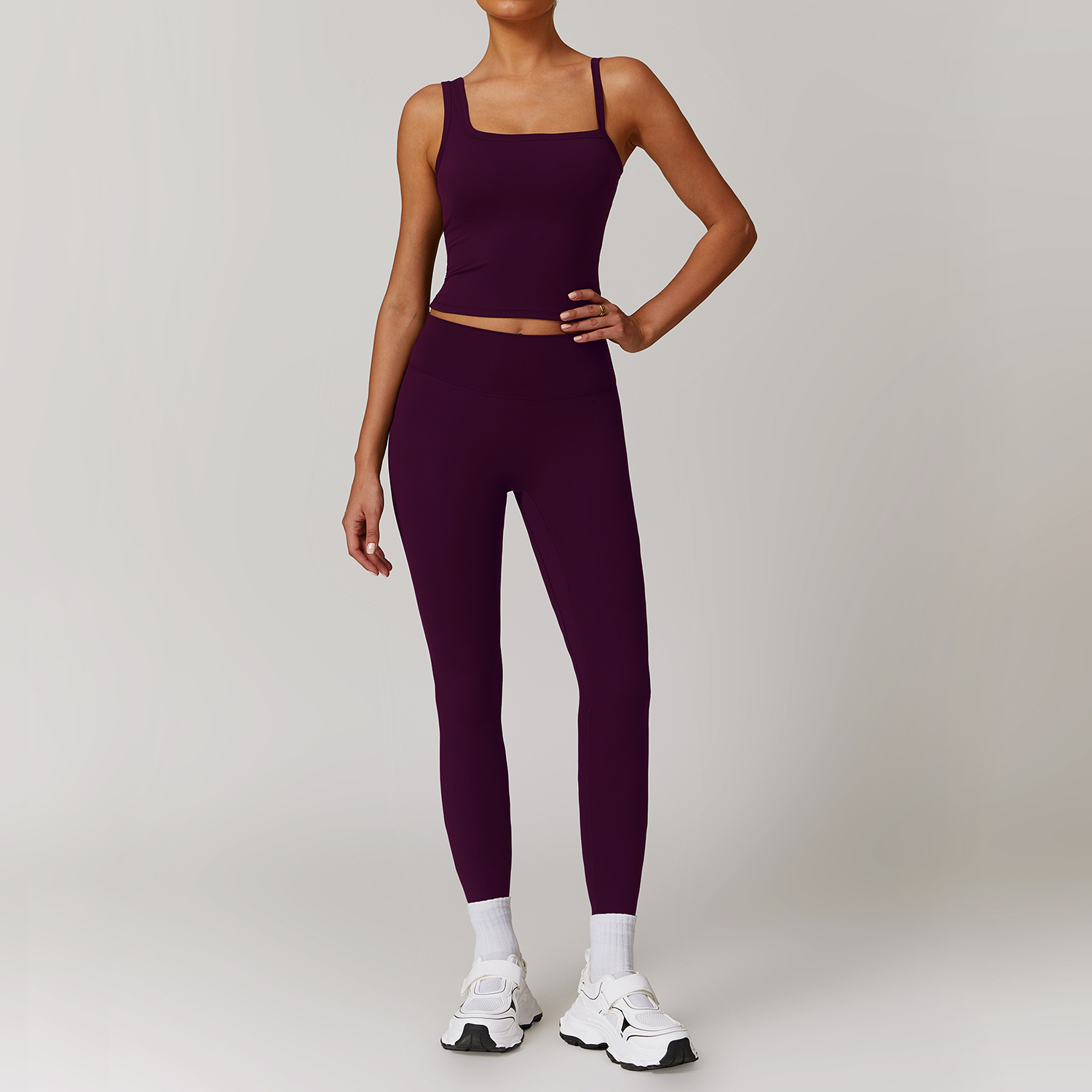 Soft Fabirc Asymmetric Yoga Sets 3 Options 9000