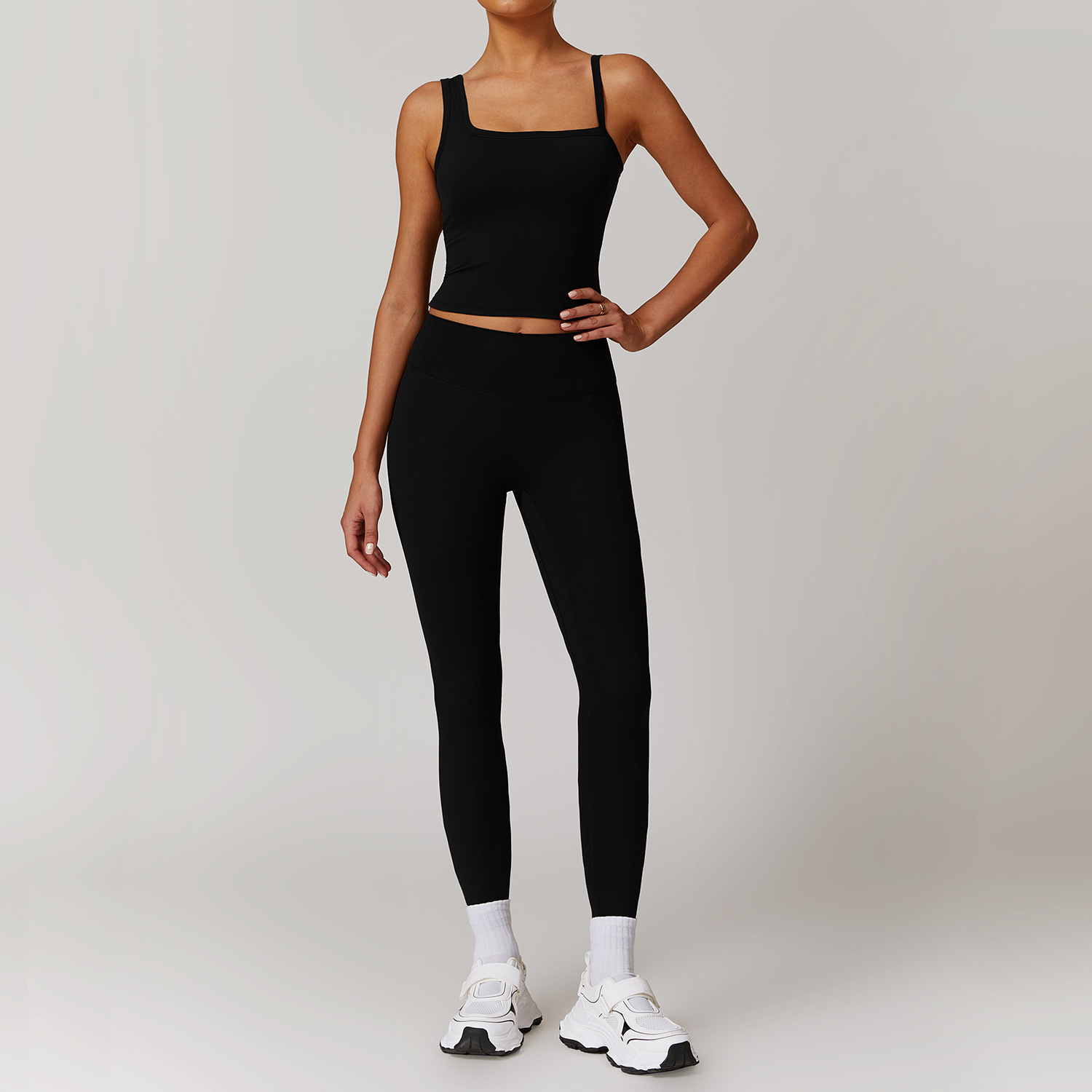 Soft Fabirc Asymmetric Yoga Sets 3 Options 9000