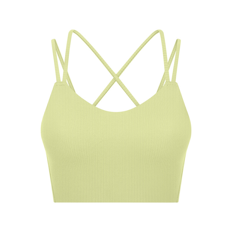 Threaded Nude Sexy Solid Color Yoga Bras DW366