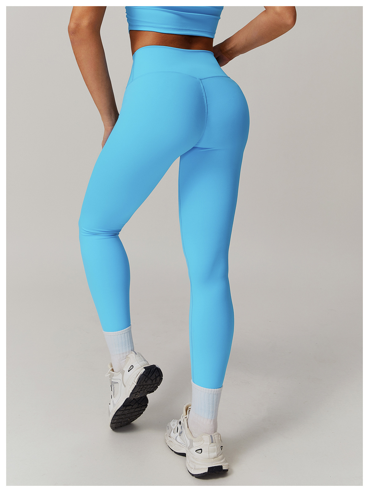 Soft Fabric Twist Pleats Yoga Leggings 9141