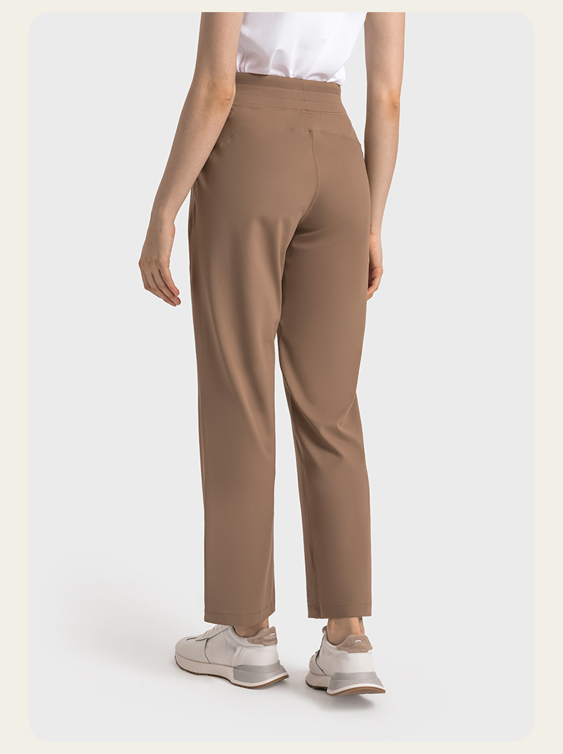 Drawstring High Waist Lift Hip Nude Yoga Pants DP389