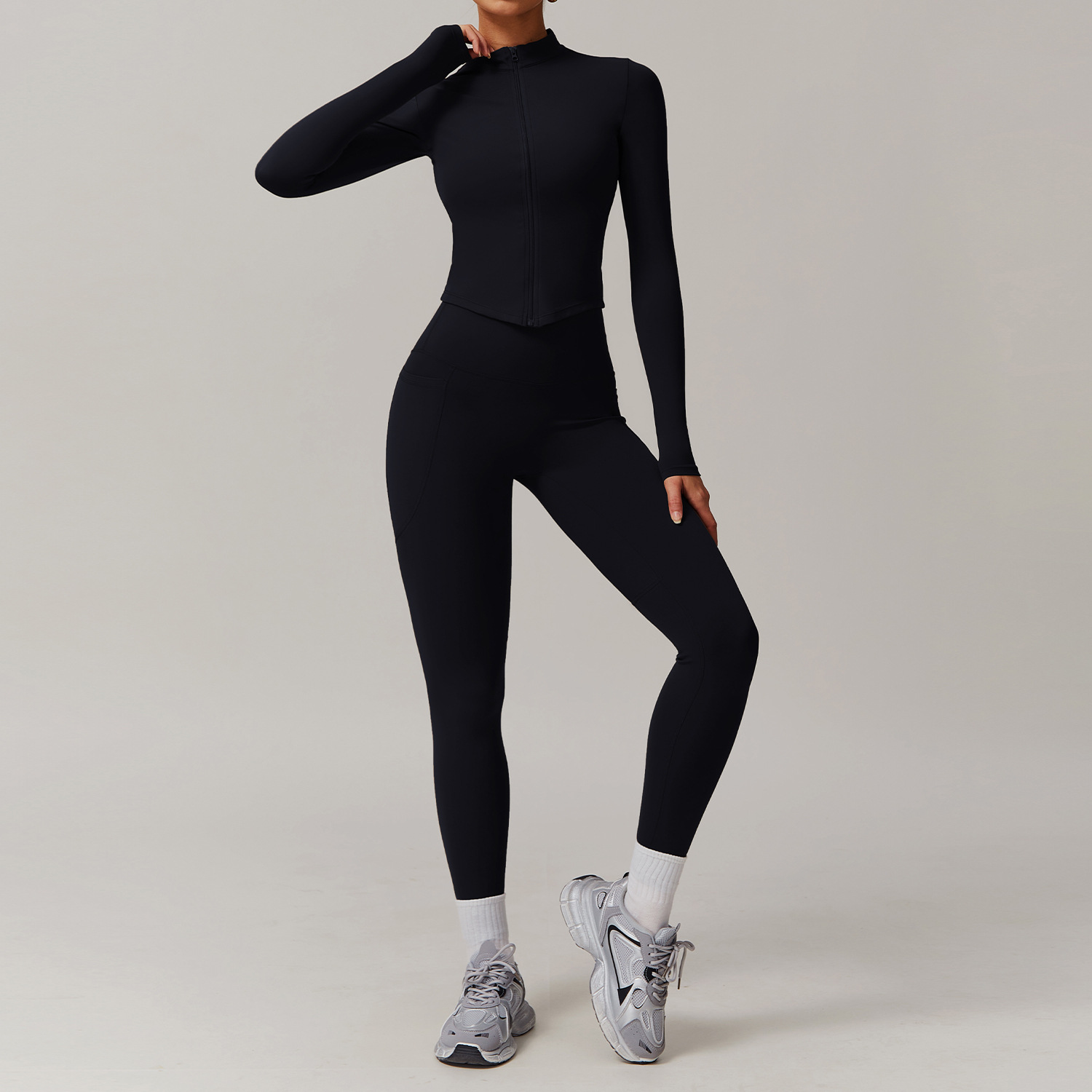 Soft Fabric One Shoulder Yoga Sets 4 Options 8408