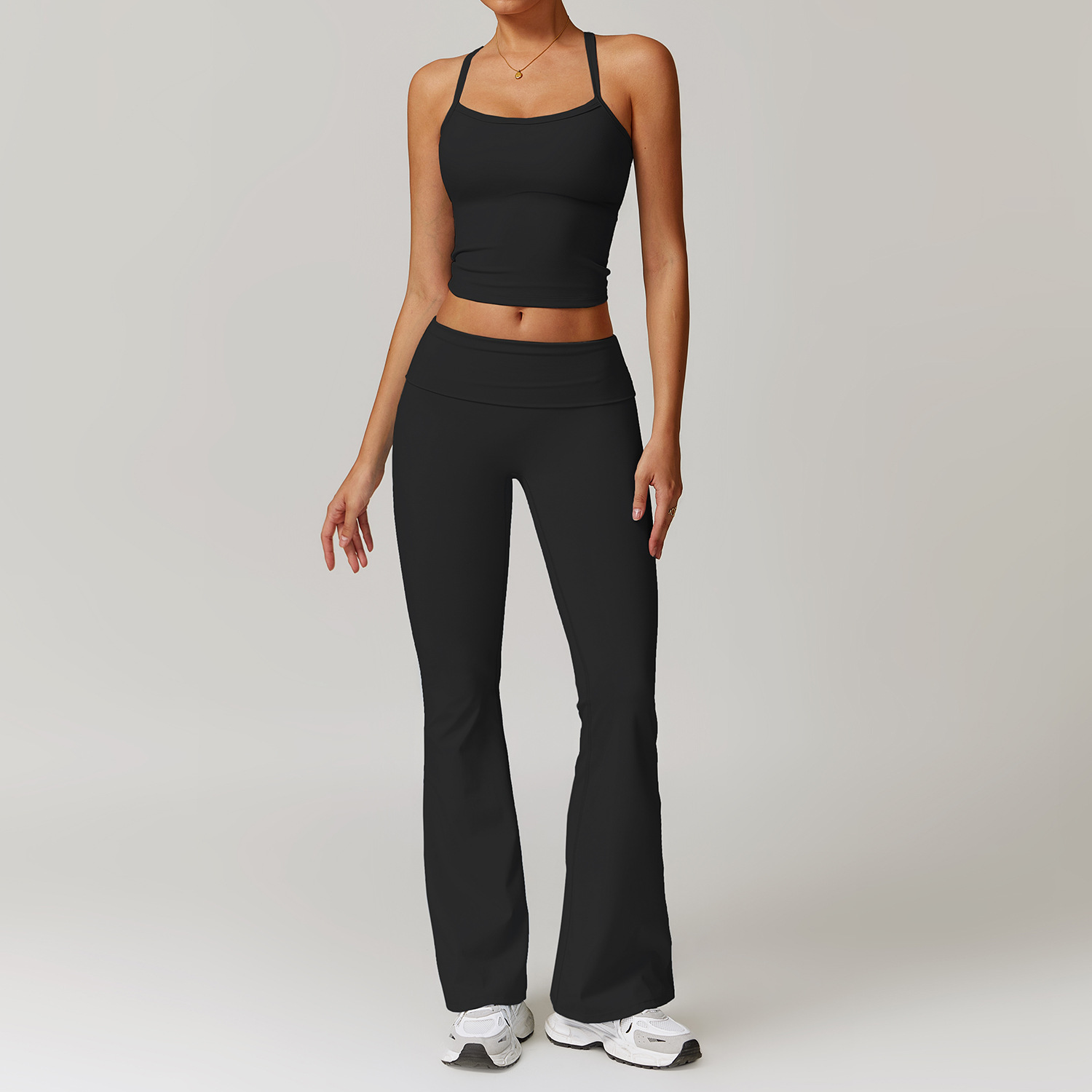 Classic Soft Fabirc Brushed Yoga Flare Sets 3 Options 8886