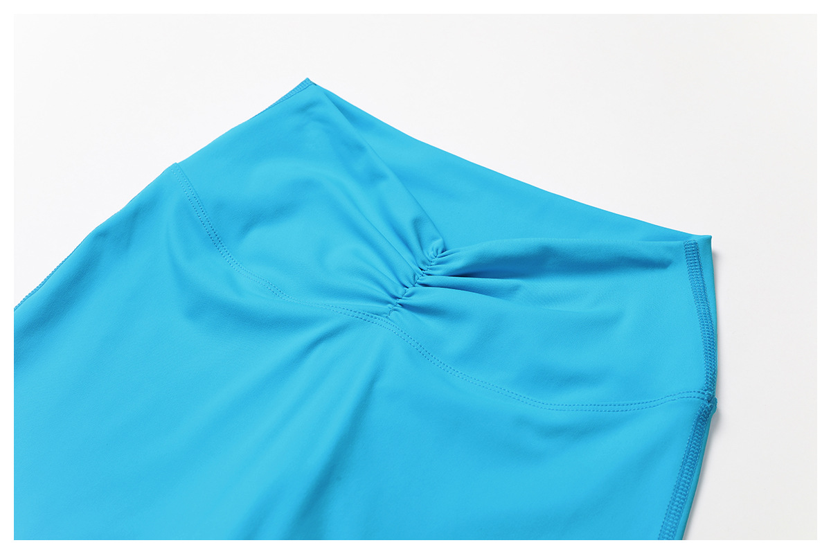 Soft Fabric Twist Pleats Yoga Leggings 9141