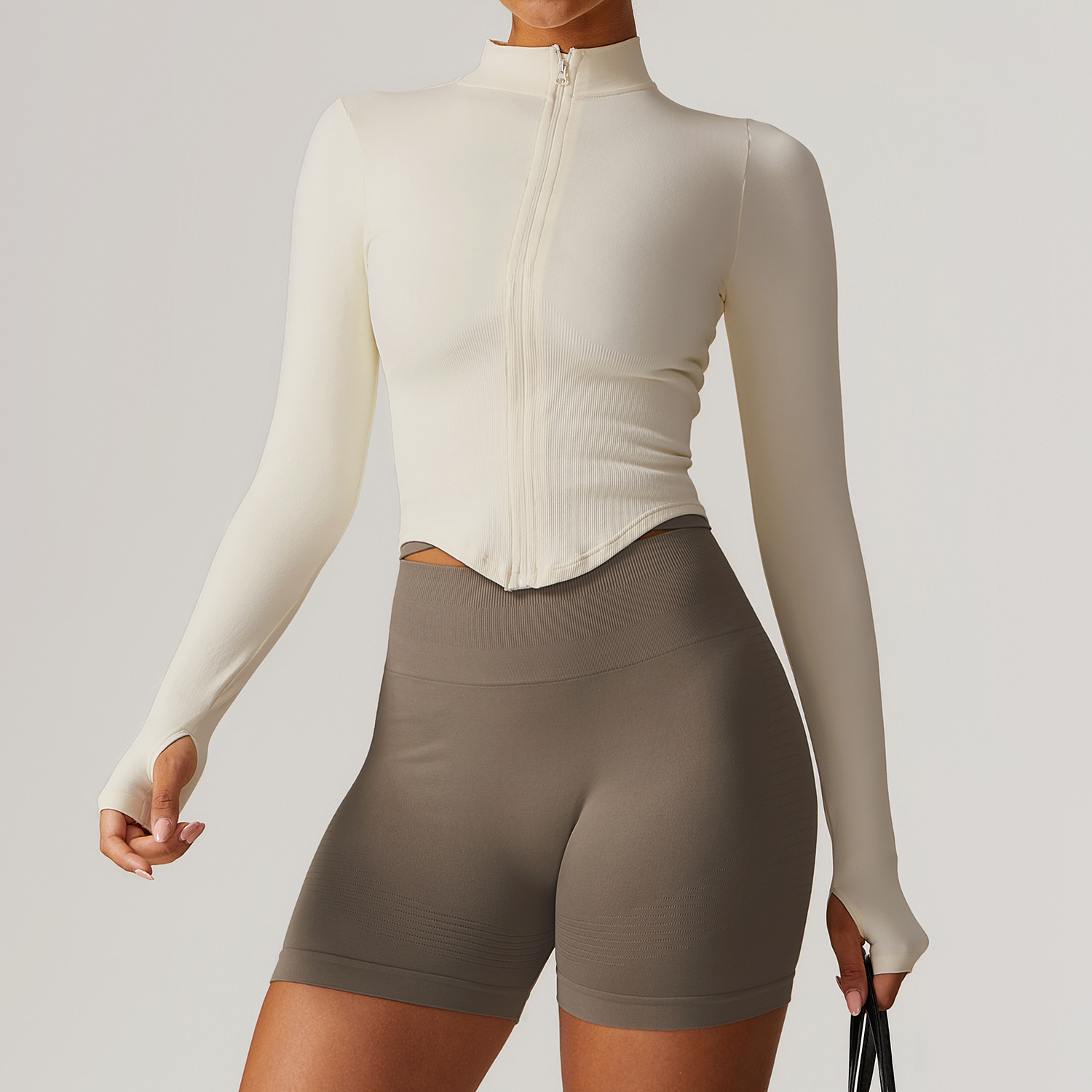 Seamless  Zip Down Yoga Jacket 7725