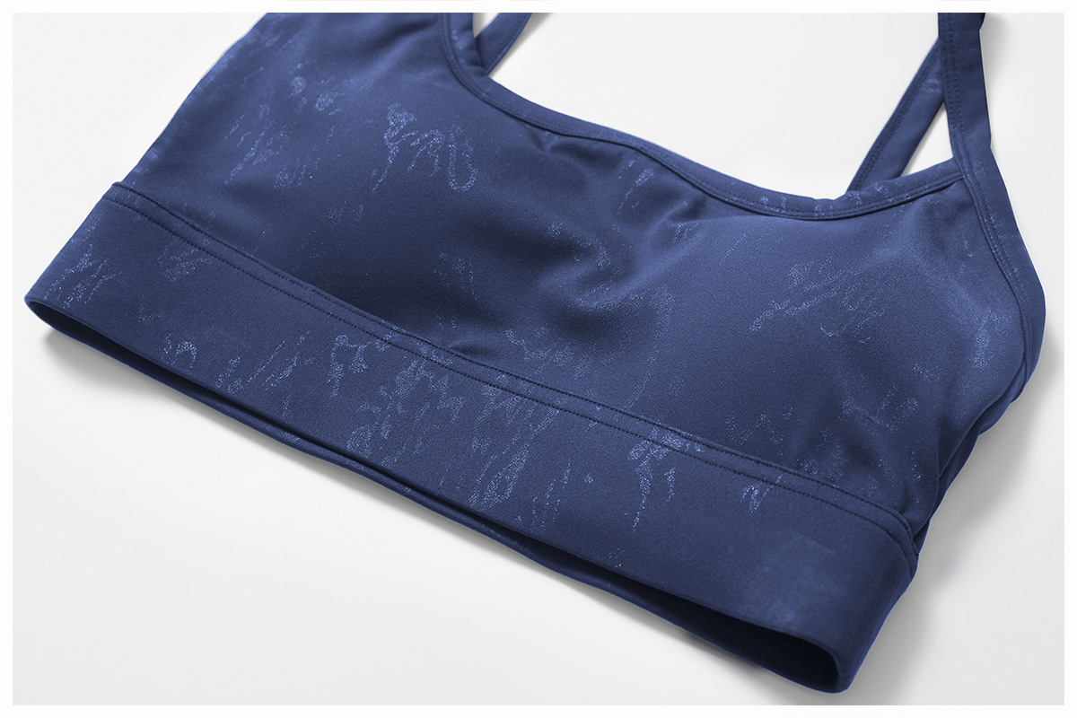 Hot Stamping Soft Fabric Yoga Bra 9140