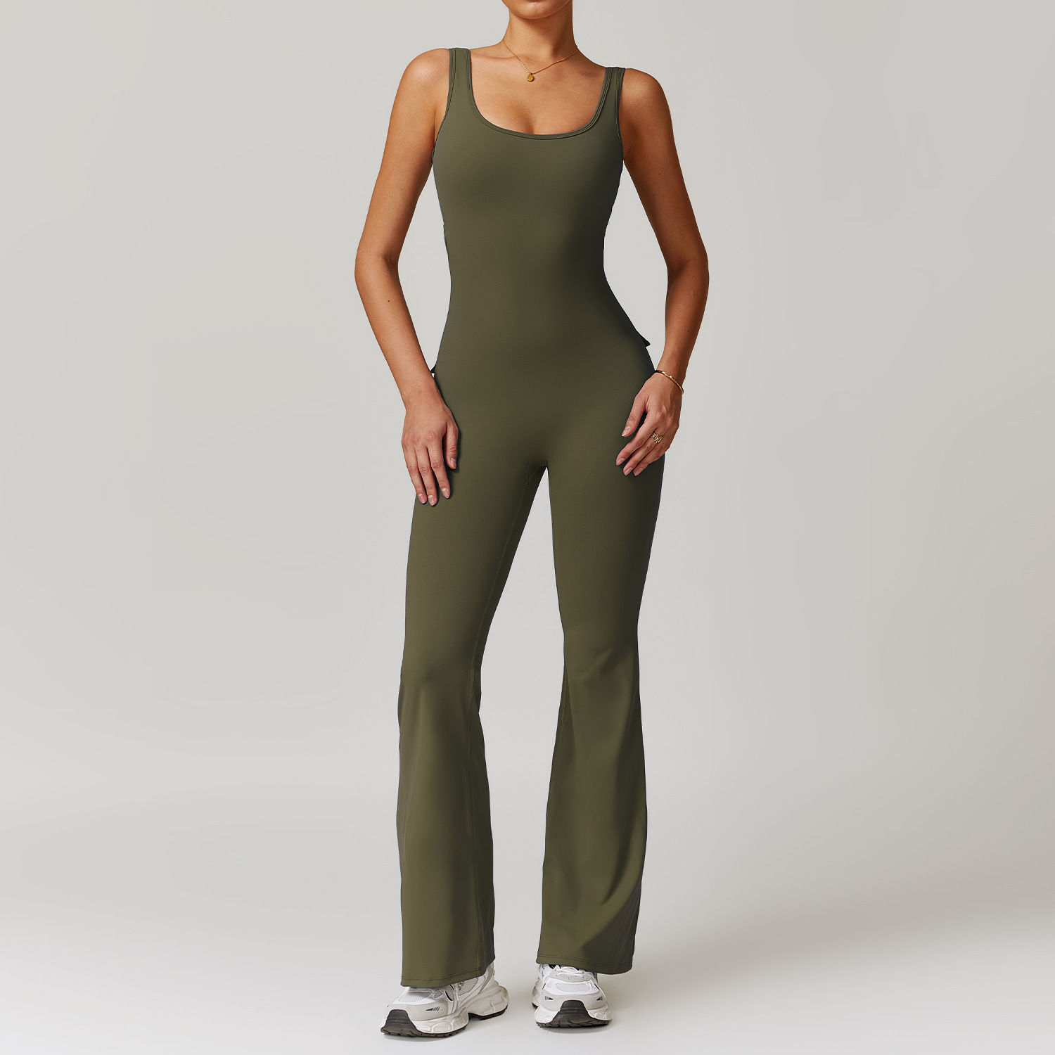 Scrunch Soft Fabric Jumpsuit With Pockects 8902