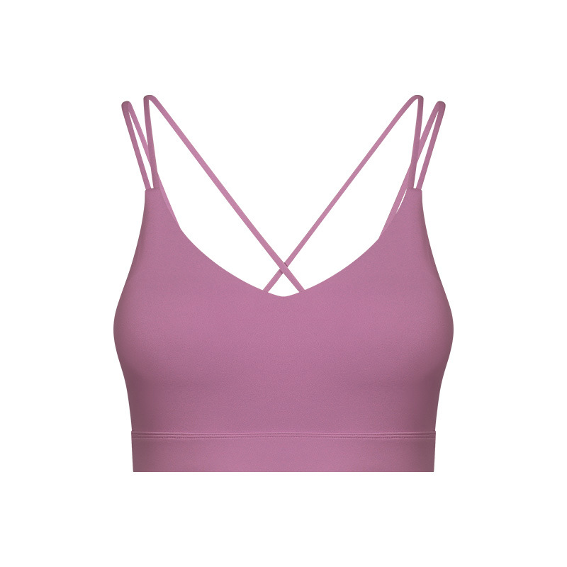 Cross Back Solid Color Yoga Bras DAW032