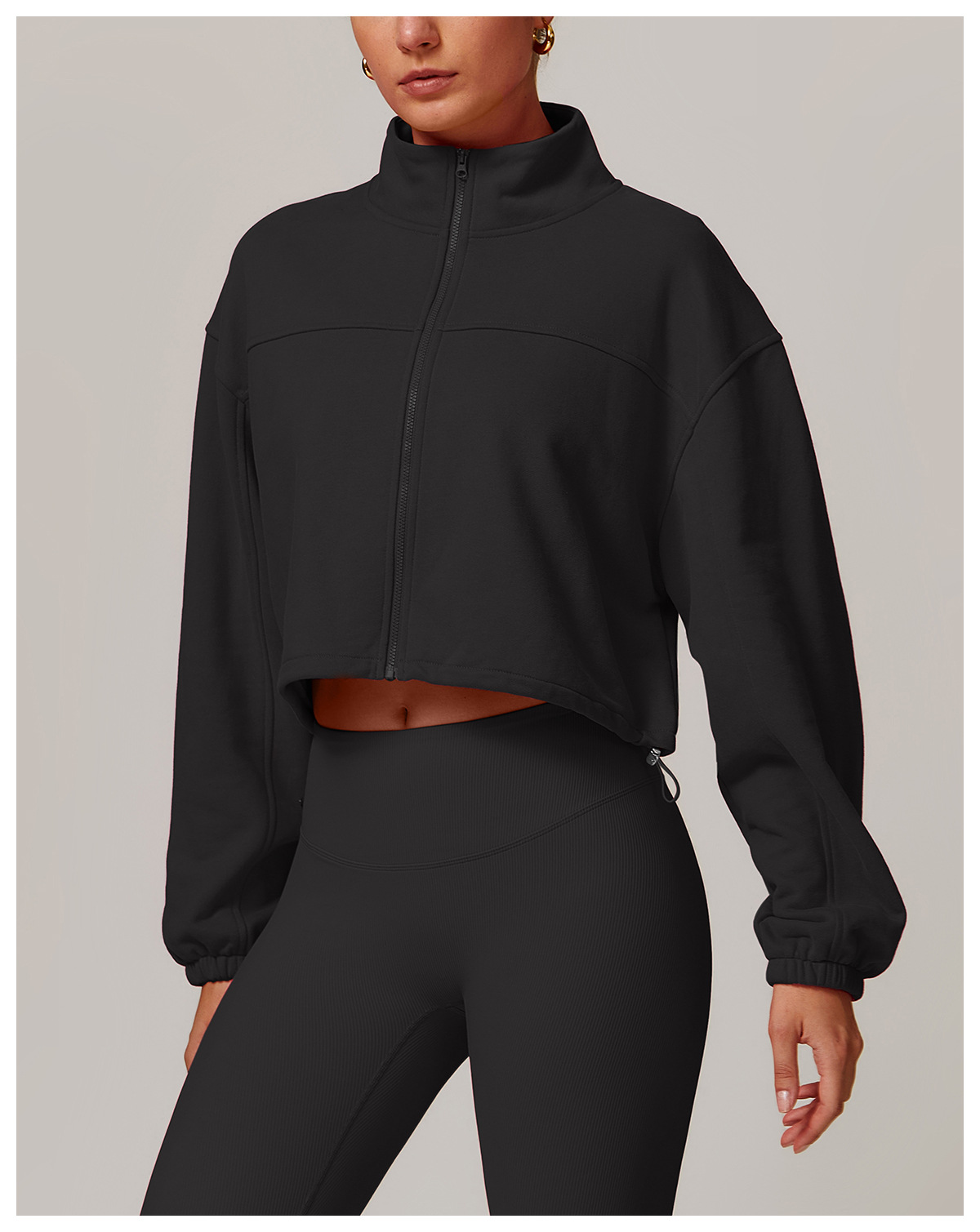 Zip Down Stand Collar Yoga Jacket 8755