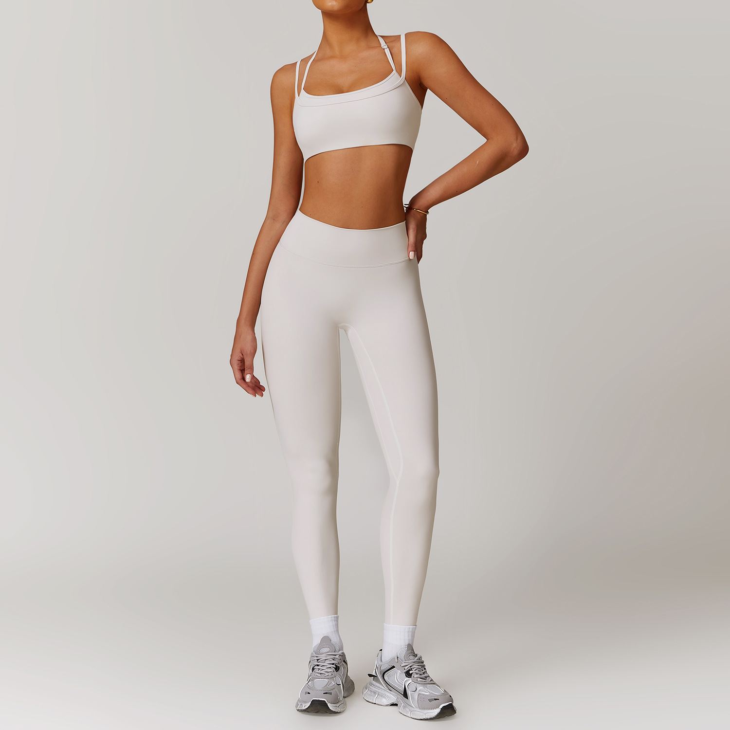 Soft Fabirc Asymmetric Yoga Sets 3 Options 9000