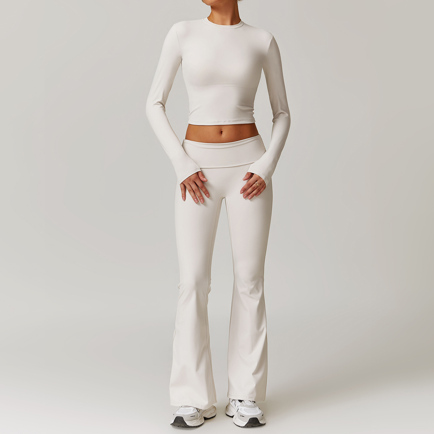 Classic Soft Fabirc Brushed Yoga Flare Sets 3 Options 8886