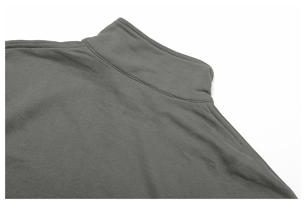 Stand Collar Zip Down Sweatshirt 8936