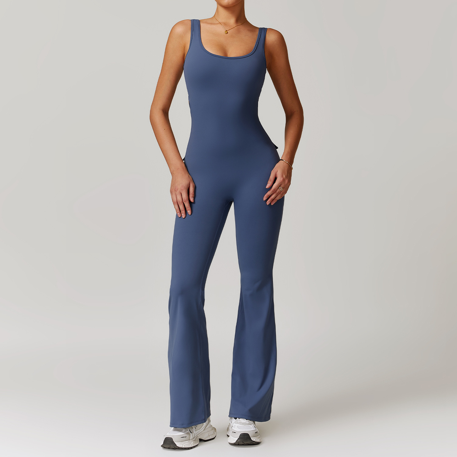 Scrunch Soft Fabric Jumpsuit With Pockects 8902