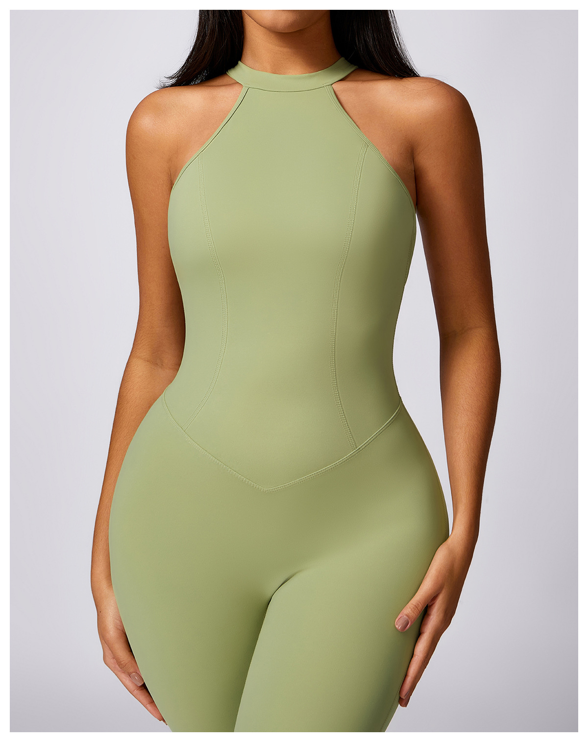 Scrunch Soft Fabric Backless Romper 9602
