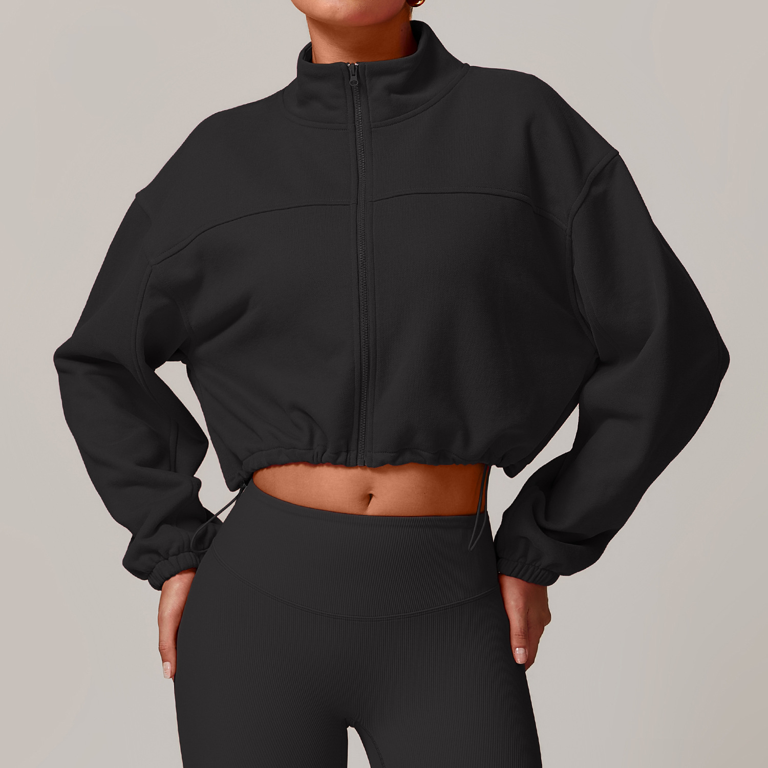 Zip Down Stand Collar Yoga Jacket 8755