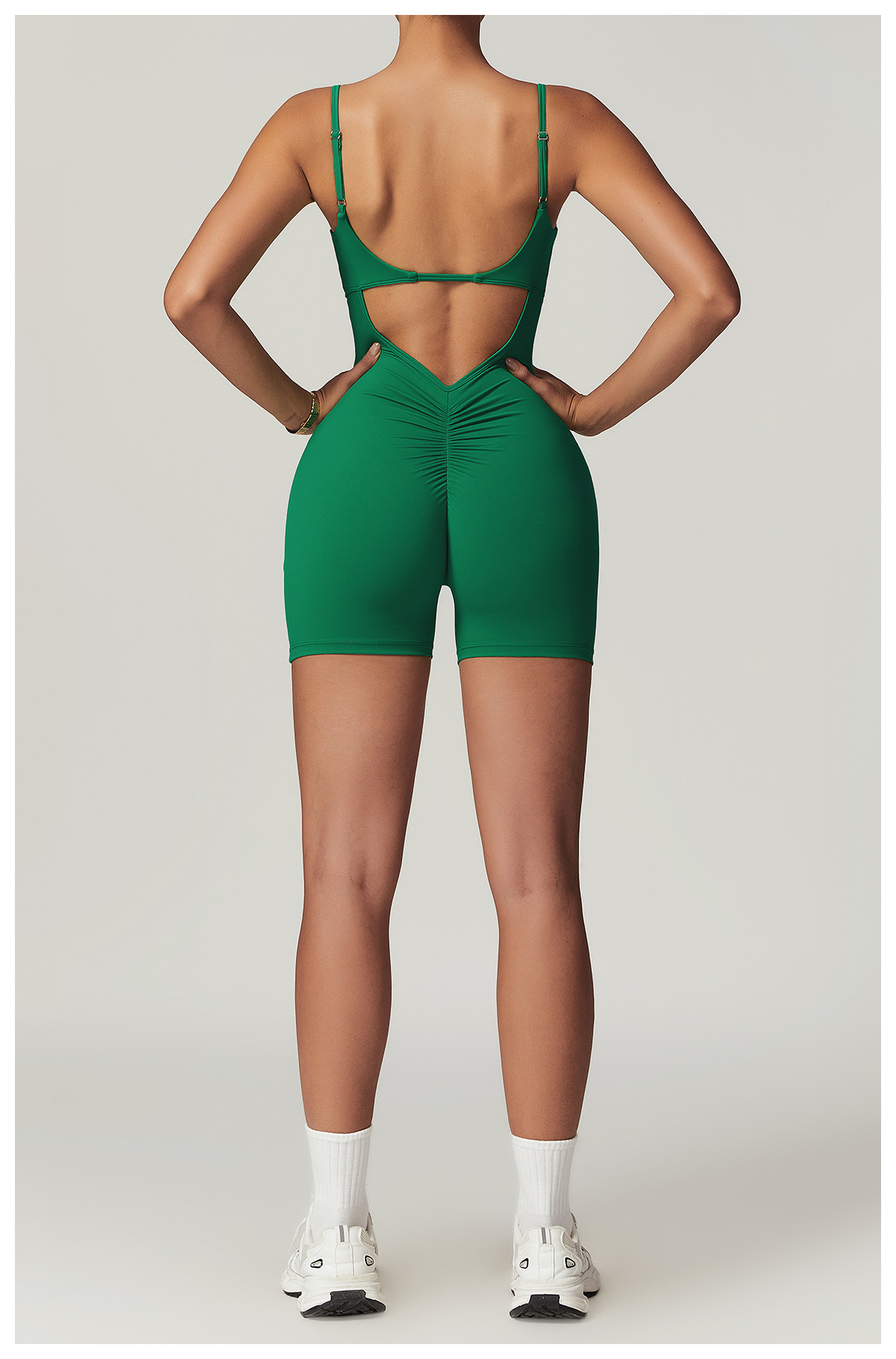 Scrunch Soft Fabric Thin Straps Romper 8698