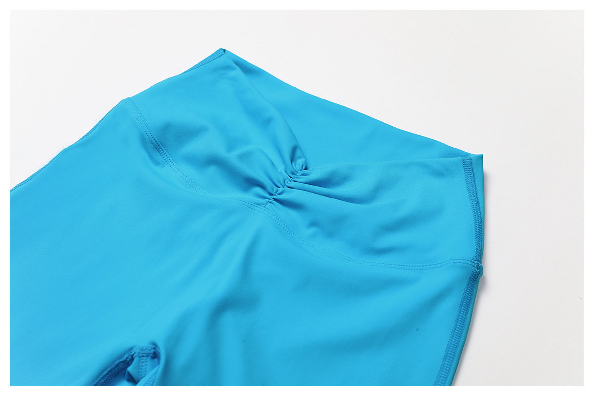 Soft Fabric Twist Pleats Yoga Leggings 9141